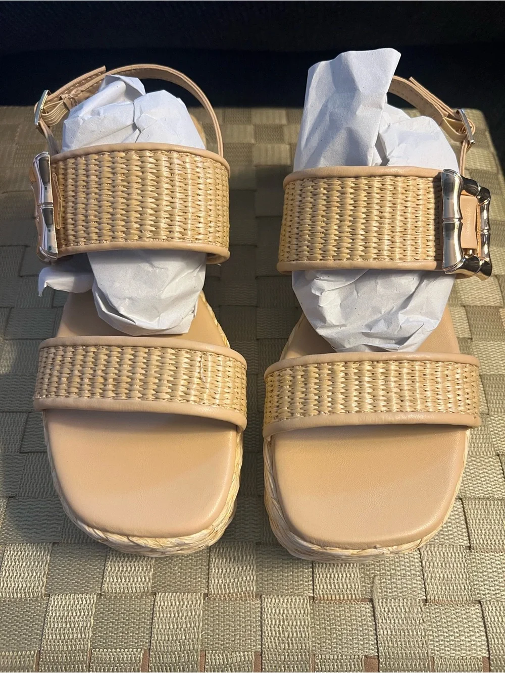 Women’s Platform Sandals Open Toe with Buckle Strap